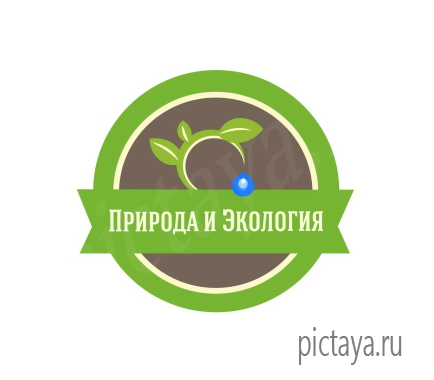 Логотип для экологического сайта или магазина, капля чистой воды 