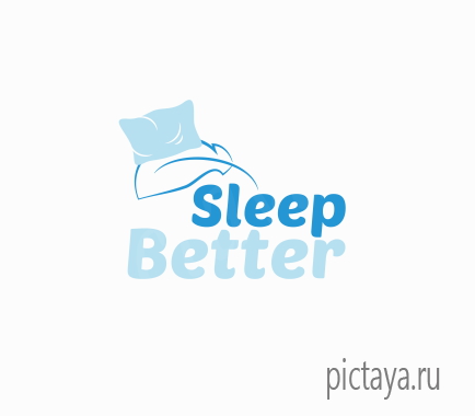 Логотип для подушек и одеял, картинка подушки и пера