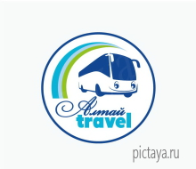 Турфирма Алтай trevel в виде автобуса с радугой