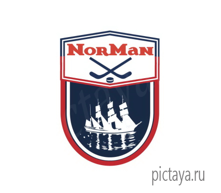 Хоккейная команда NorMan, змблема, шайба