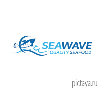 Логотип морепродуктов, рисунок рыбы