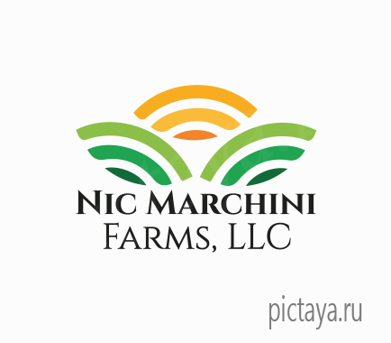 Поле фермы, логотип озеленения